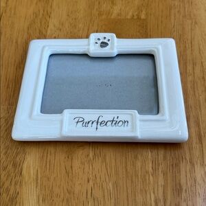 Ceramic Picture Frame Purrfection Paw Cat